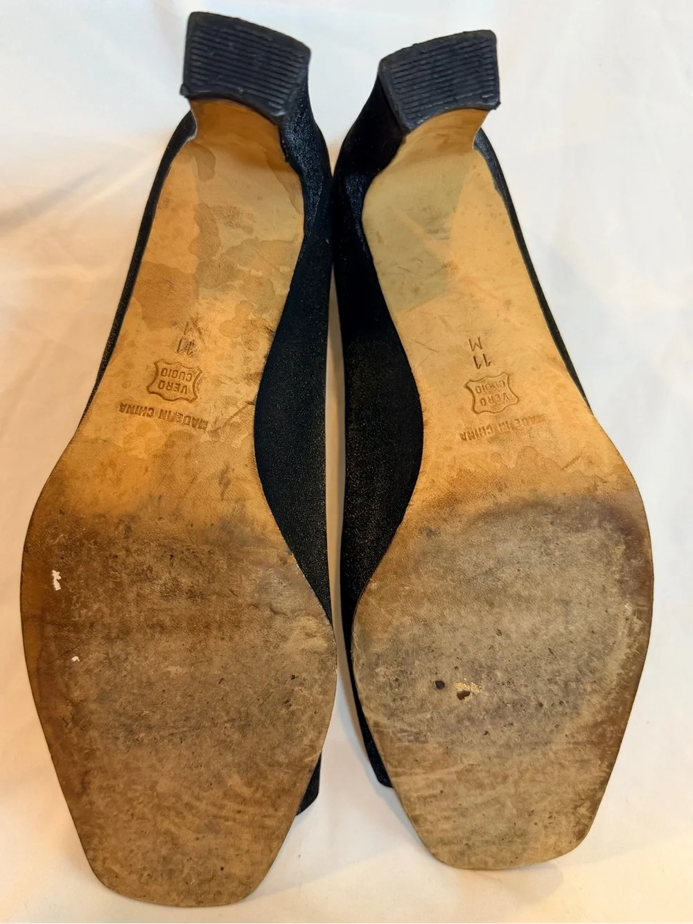 Vaneli Black Fabric Peep Toe Dress Pumps Heels Size 11